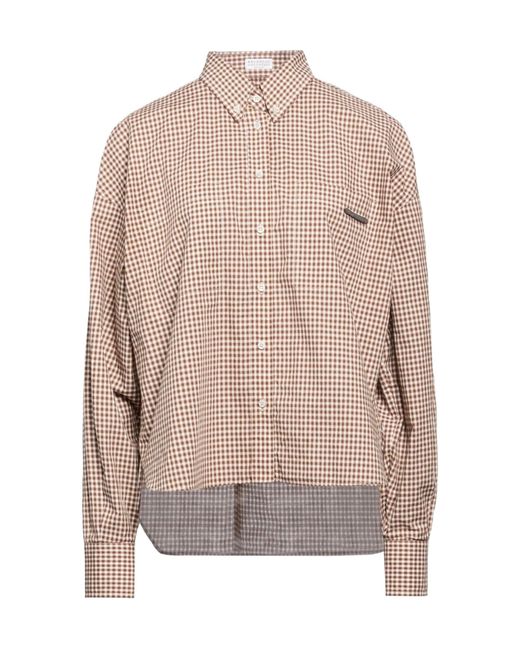 Brunello Cucinelli Natural Plaid Shirt