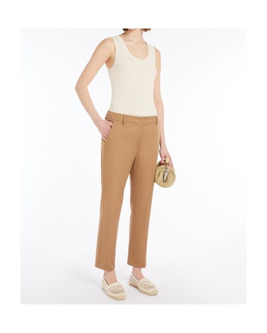 Weekend by Maxmara Natural Straight Leg Cropped Pants