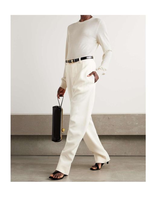 Wardrobe NYC White Fine-Knit Jumper