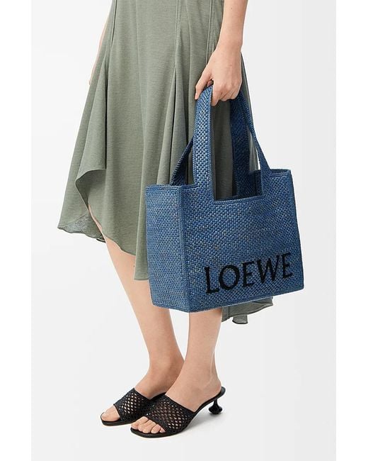 Loewe Blue Font Medium Tote Bag