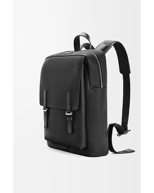 Loewe Black Military Backpack for men