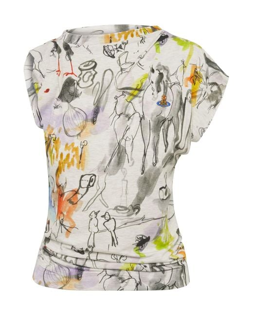 Vivienne Westwood Gray Hebo Graphic-Print T-Shirt