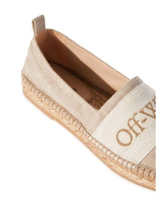Off-White c/o Virgil Abloh Natural Bookish Canvas Espadrilles