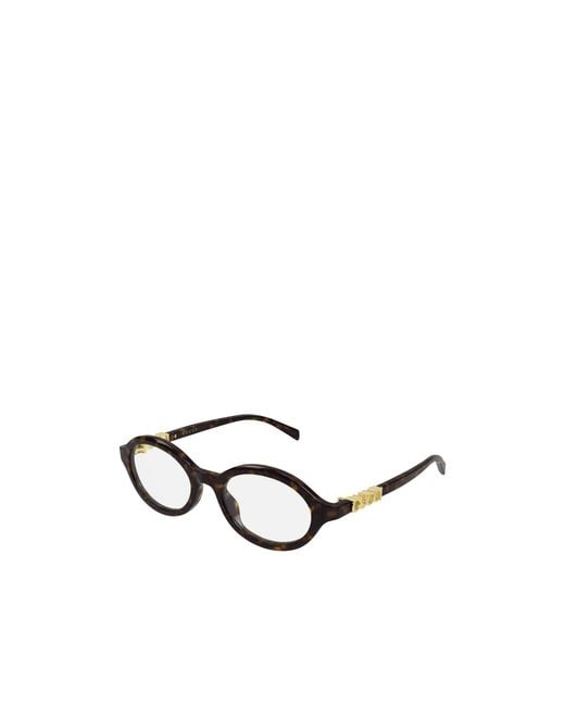 Gucci White Eyewear Oval Frame Glasses