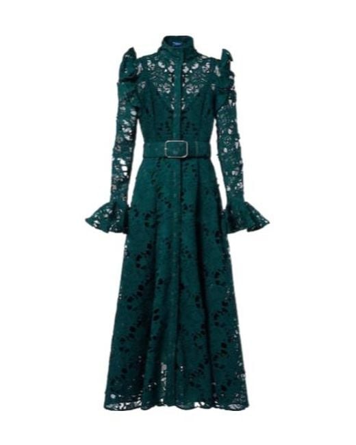 Leo Green Piper Belted Midi Dress
