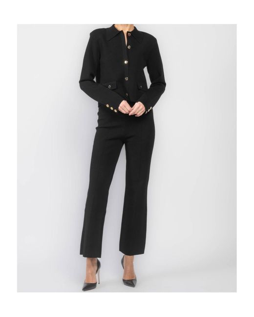Veronica Beard Black Buttoned Cropped Jacket