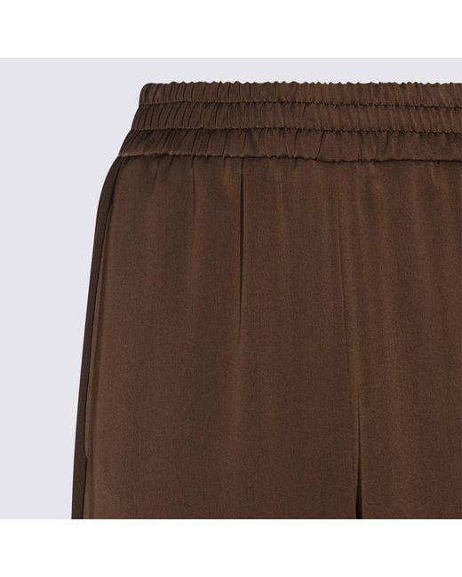 Twinset Brown Elastic-Waist Casual Trousers