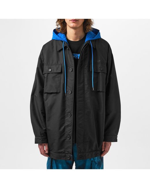 Off-White c/o Virgil Abloh Blue Color-Blocked Coat for men