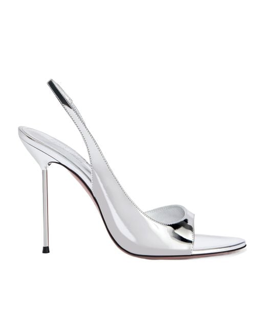 Paris Texas White Lidia Metallic Sandals