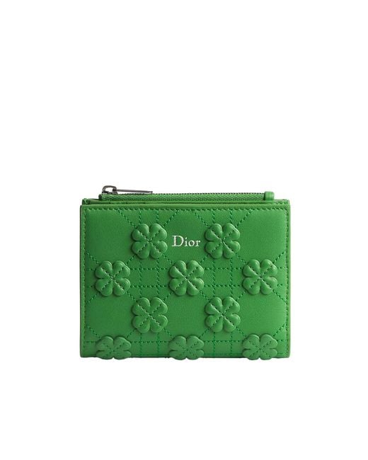 Dior Green Jardin Dahlia Wallet