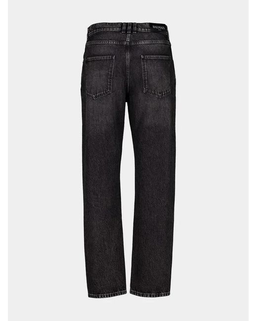 Balmain Black Regular-Fit Denim Jeans for men