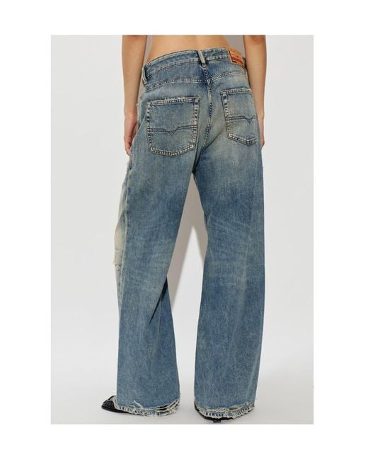 DIESEL Blue 1996 D Sire Yu Distressed Wide-Leg Jeans