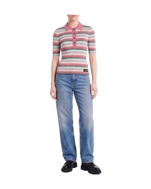 Ganni Pink Polo Shirts