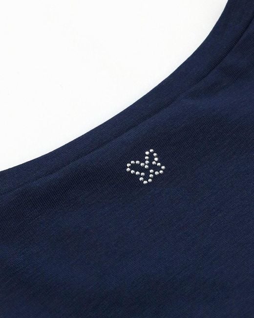 Weekend by Maxmara Blue T-Shirt With Round Neck And Short Sleeves
