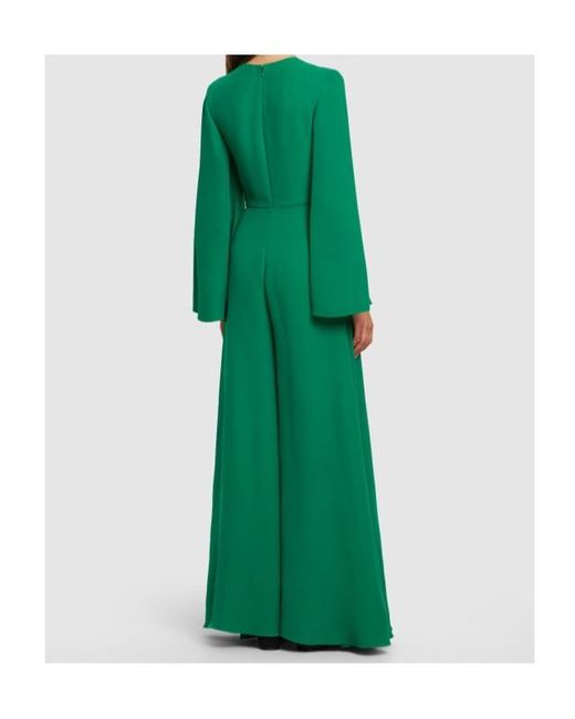 Valentino Green Long-Sleeved Jumpsuit