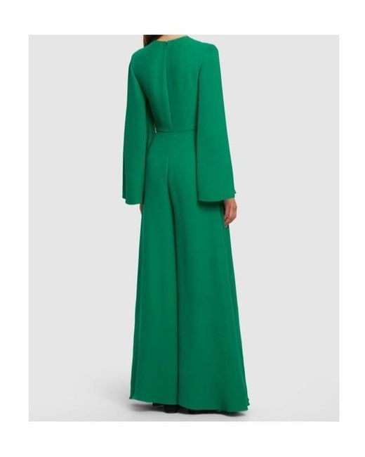 Valentino Green Long-Sleeved Jumpsuit