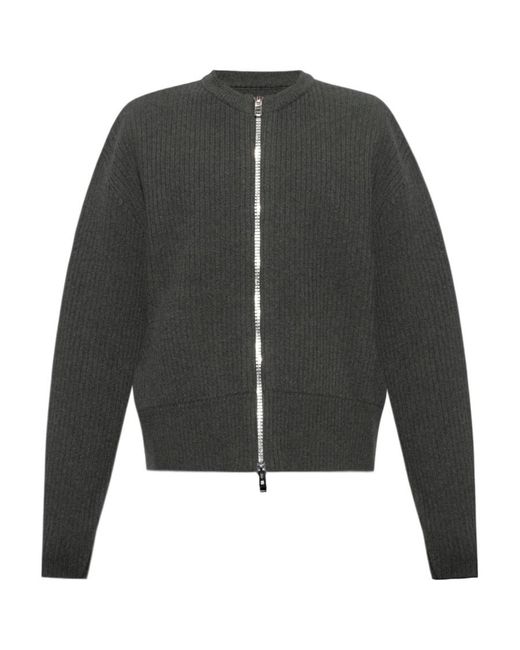 Givenchy Gray Zipped Knit Cardigan for men