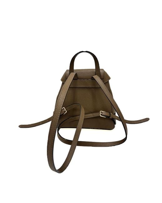 Valextra Brown Top-Handle Backpack