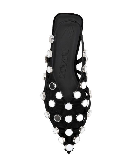 The Attico Black Pointed-Toe Flat Sandals