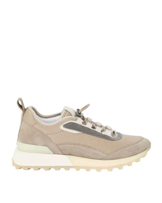 Brunello Cucinelli Natural Lace-Up Casual Shoes