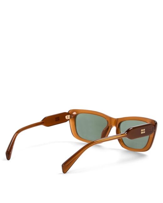 Miu Miu Metallic Logo Detail Sunglasses