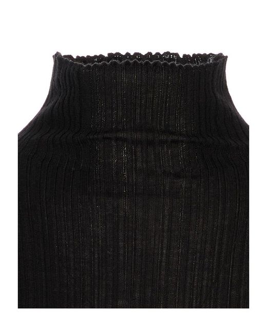 Agnona Black Long-Sleeve Turtleneck