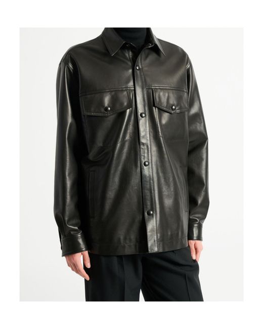 Balmain Black Collared Button-Up Jacket for men