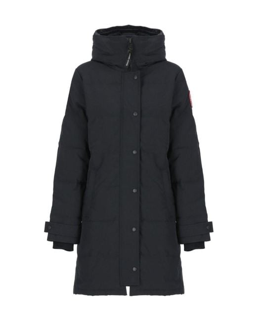 Canada Goose Black Shelburne Logo-Patch Parka