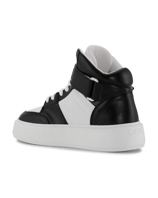 Ganni Black Sporty Mix High Top Sneakers