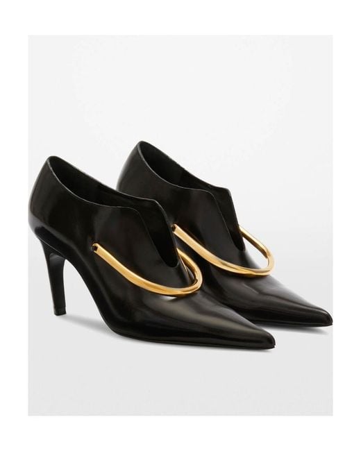 Jil Sander Black Pointed-Toe Slip-On Pumps