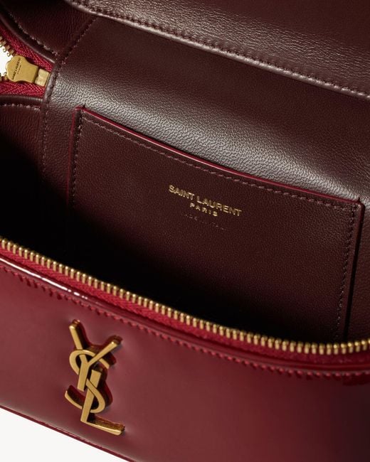 Saint Laurent Red Gaby Logo Cosmetic Bag