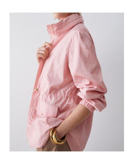 Liu Jo Pink Packable Drawstring Coats