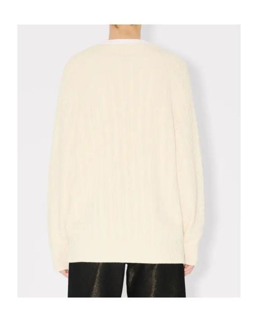 KENZO White Patch Buttoned Cardigan