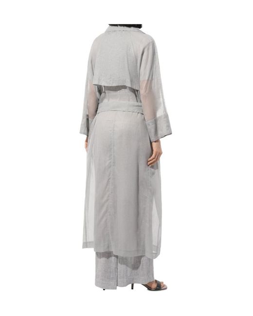 Brunello Cucinelli Gray Long-Sleeved Windbreaker