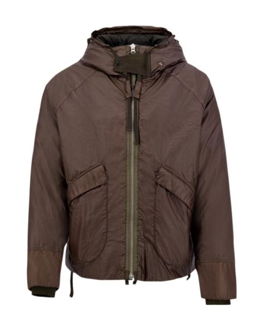 C P Company Brown Long-Sleeved Cotton Jacket for men