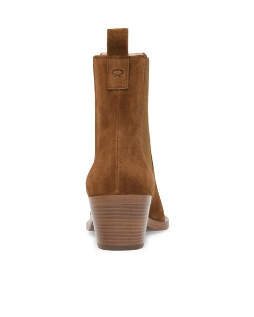 Gianvito Rossi Brown Wylie Pointed Toe Ankle Boots