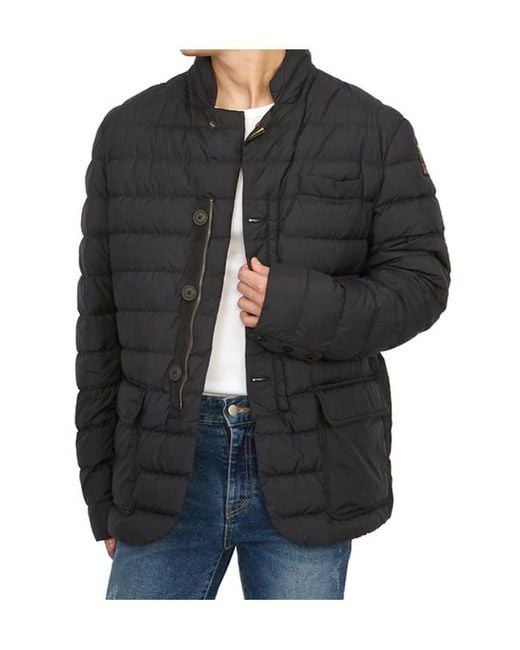 Parajumpers Black High-Collar Long-Sleeved Down Jacket for men