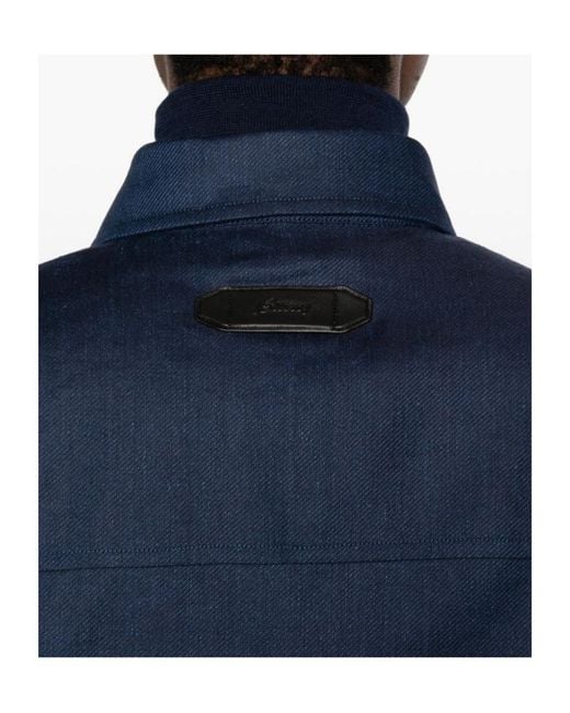 Brioni Blue Long Sleeve Jacket for men