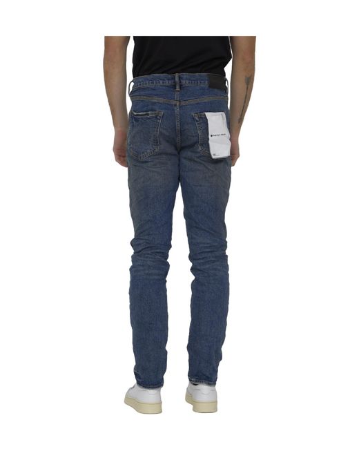 Purple Brand Blue Washed Skinny Jeans for men