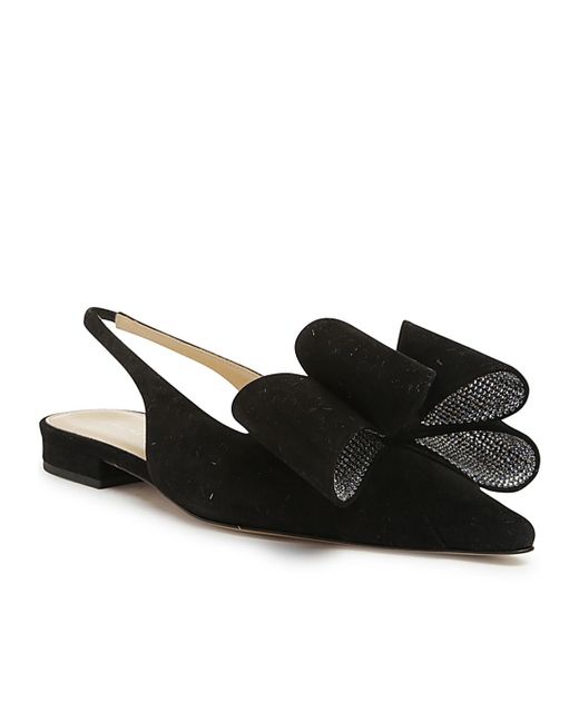 Mach & Mach Black Pointed Flat Shoes