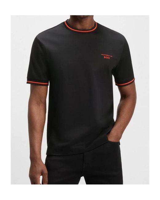Boss Black X Porsche Contrast-Trim T-Shirt for men