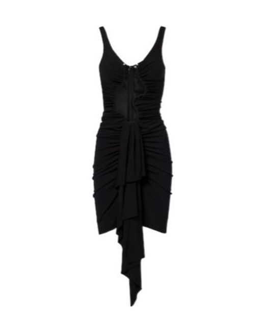 Christopher Esber Black Salacia Ruched Jersey Minidress