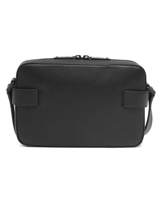 Ferragamo Black Ferragamo Twins Logo Messenger Bag for men