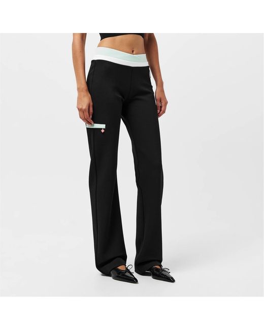 Casablanca Black Logo Patch Casual Pants