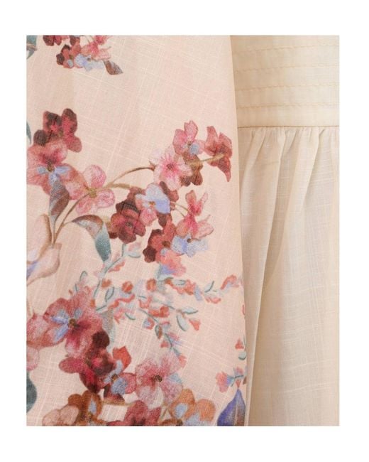Zimmermann Pink Awaken Plunge Maxi Dress