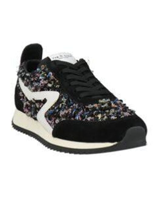 Rag & Bone Black Low-Top Sneakers Decorated With Colorful Sequins