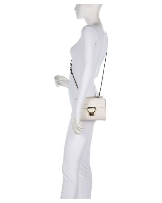 Coccinelle Natural Top Handle Flap Shoulder Bag