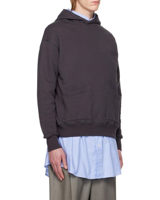 Maison Margiela Blue Long Sleeved Hoodie