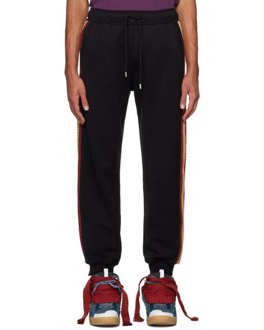 Lanvin Blue Side Curb Drawstring Track Pants for men