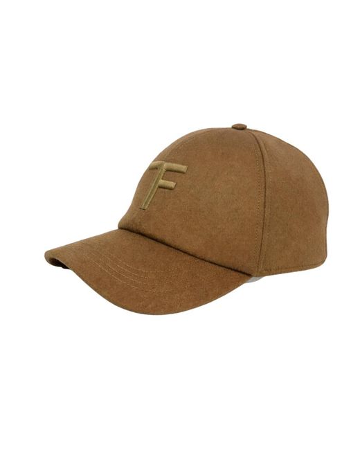 Tom Ford Brown Tf Embroidered Logo Baseball Cap for men
